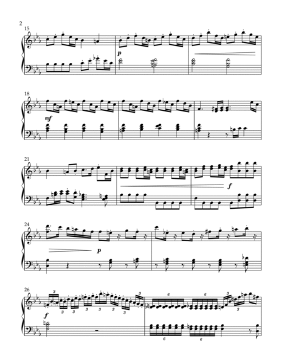 Op. 33, No. 2, I. Allegro Moderato Piano Solo scores gallery preview page 2