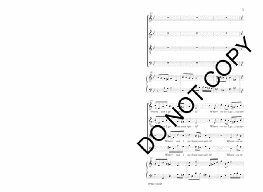 Where Can I Go From Your Spirit? 4-Part scores gallery preview page 8