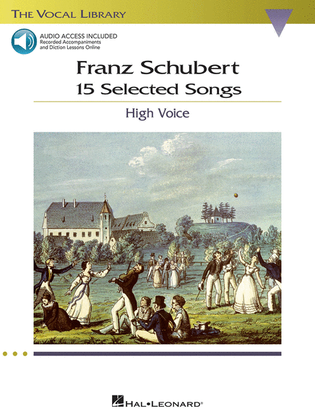 Book cover for Franz Schubert – 15 Selected Songs (High Voice)