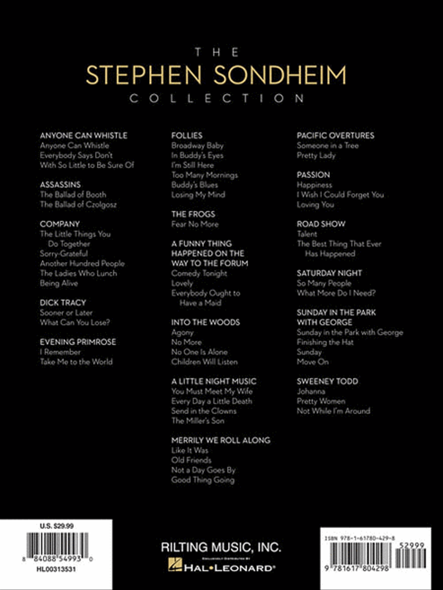 The Stephen Sondheim Collection Piano, Vocal scores gallery preview page 2