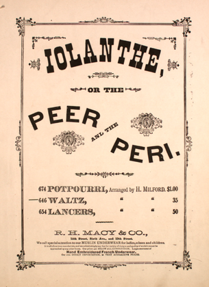 Iolanthe, or, The Peer and the Peri. Waltz