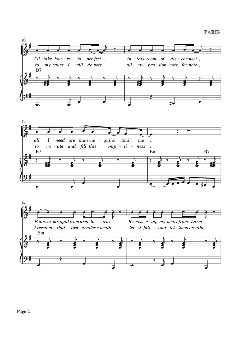 Paris - Caro Emerald Piano, Vocal scores gallery preview page 2
