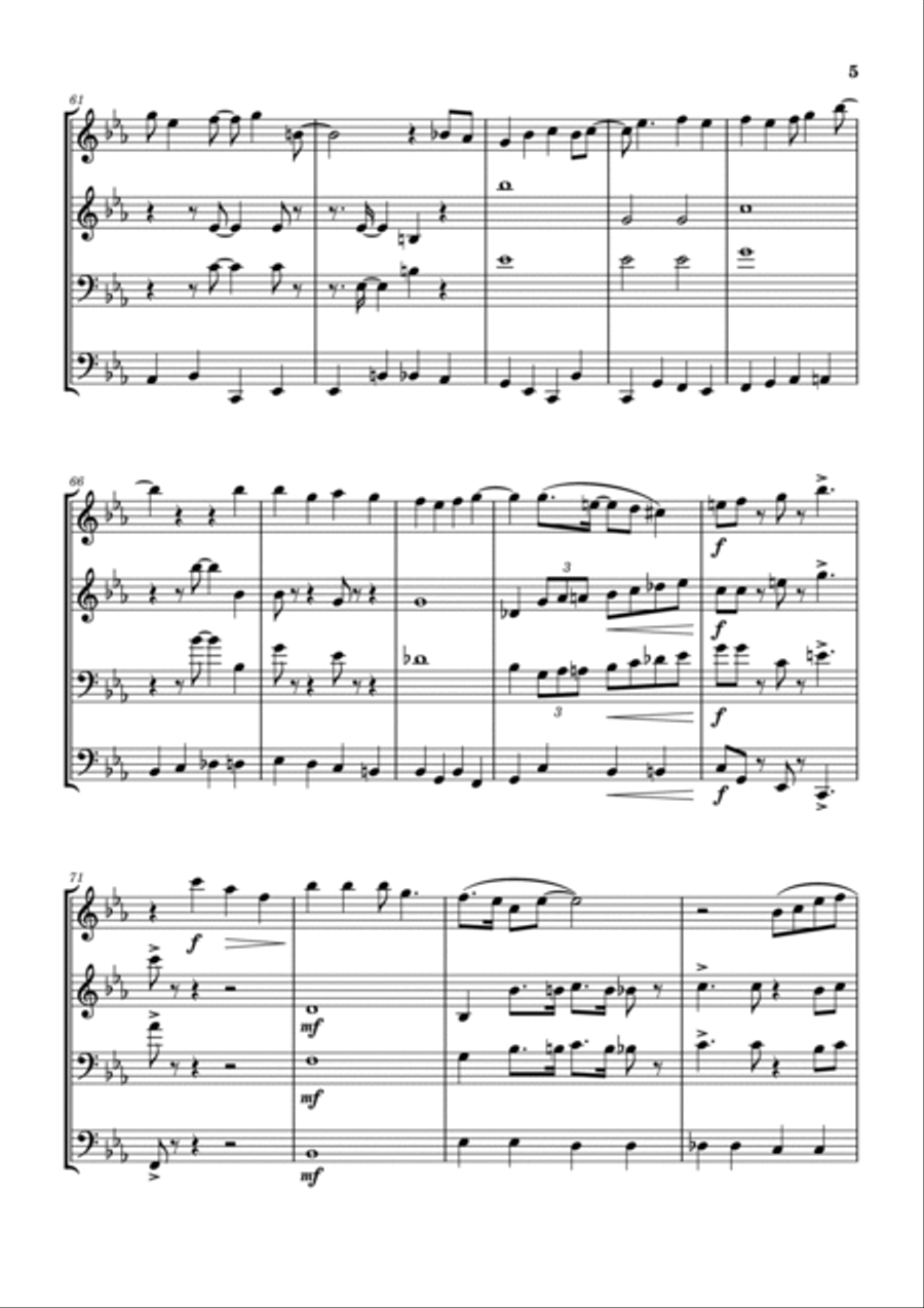 A Hand For Mrs. Claus Brass Ensemble scores gallery preview page 6