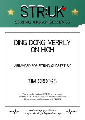 Book cover for Ding Dong Merrily On High (STR:UK Quartet version)