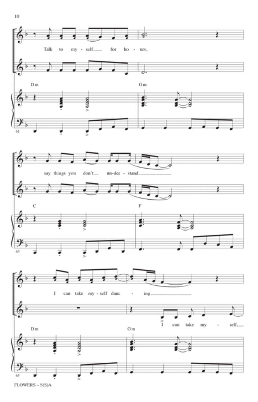 Flowers (arr. Mark Brymer) SSA scores gallery preview page 9
