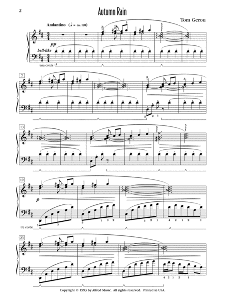 Autumn Rain Autumn Rain Piano Solo scores gallery preview page 2