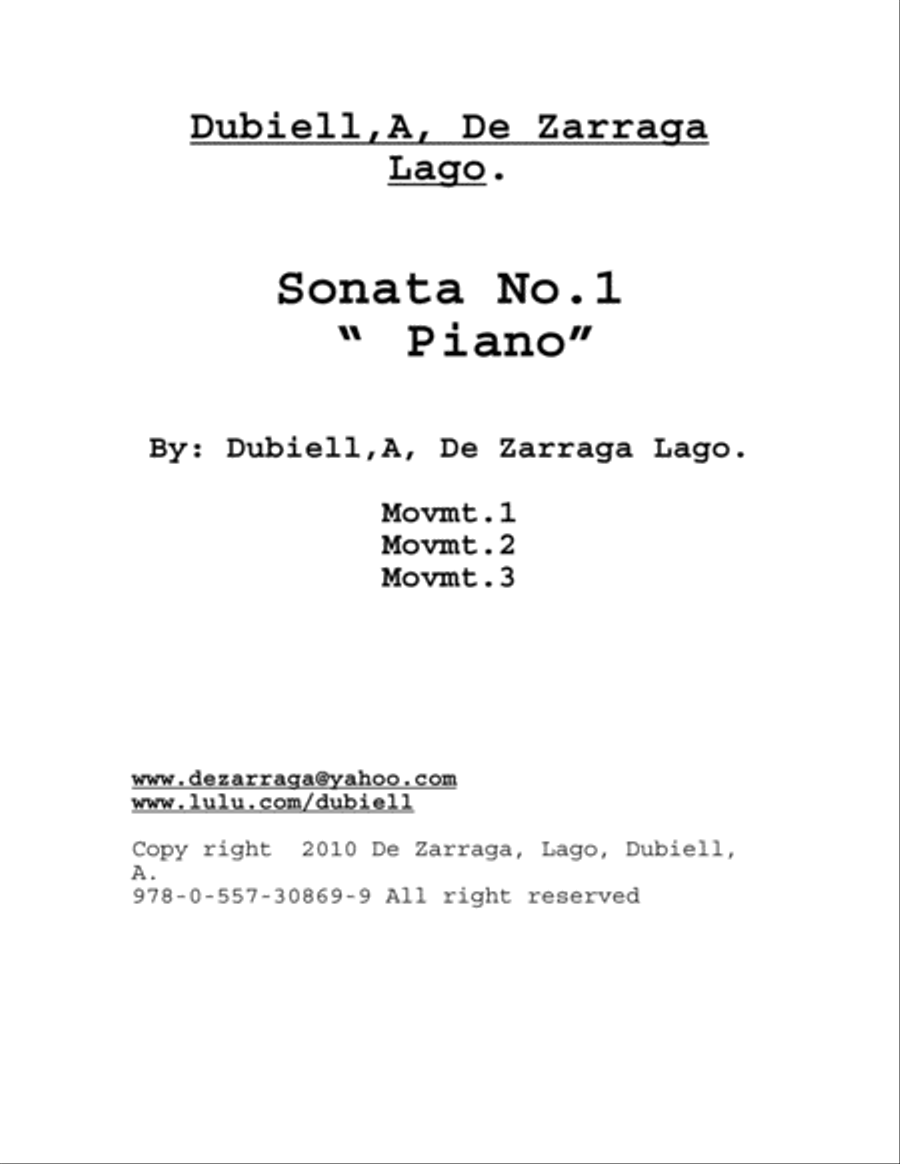 sonata no.1 sonata no.1 Piano Solo scores gallery preview page 2