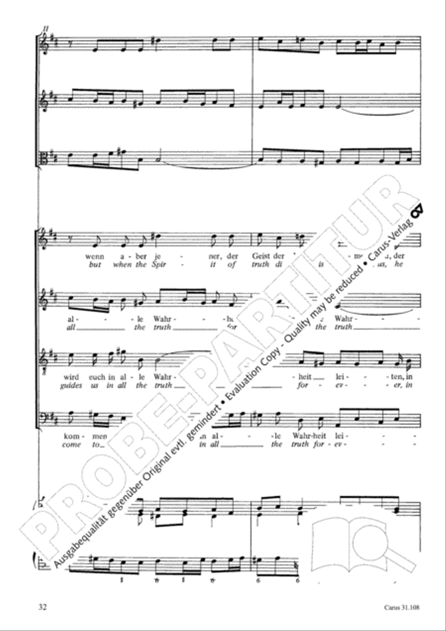 Now it is good, that I am leaving (Es ist euch gut, dass ich hingehe) ATB scores gallery preview page 33