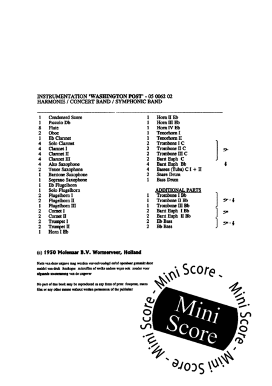 Washington Post Washington Post Concert Band scores gallery preview page 3