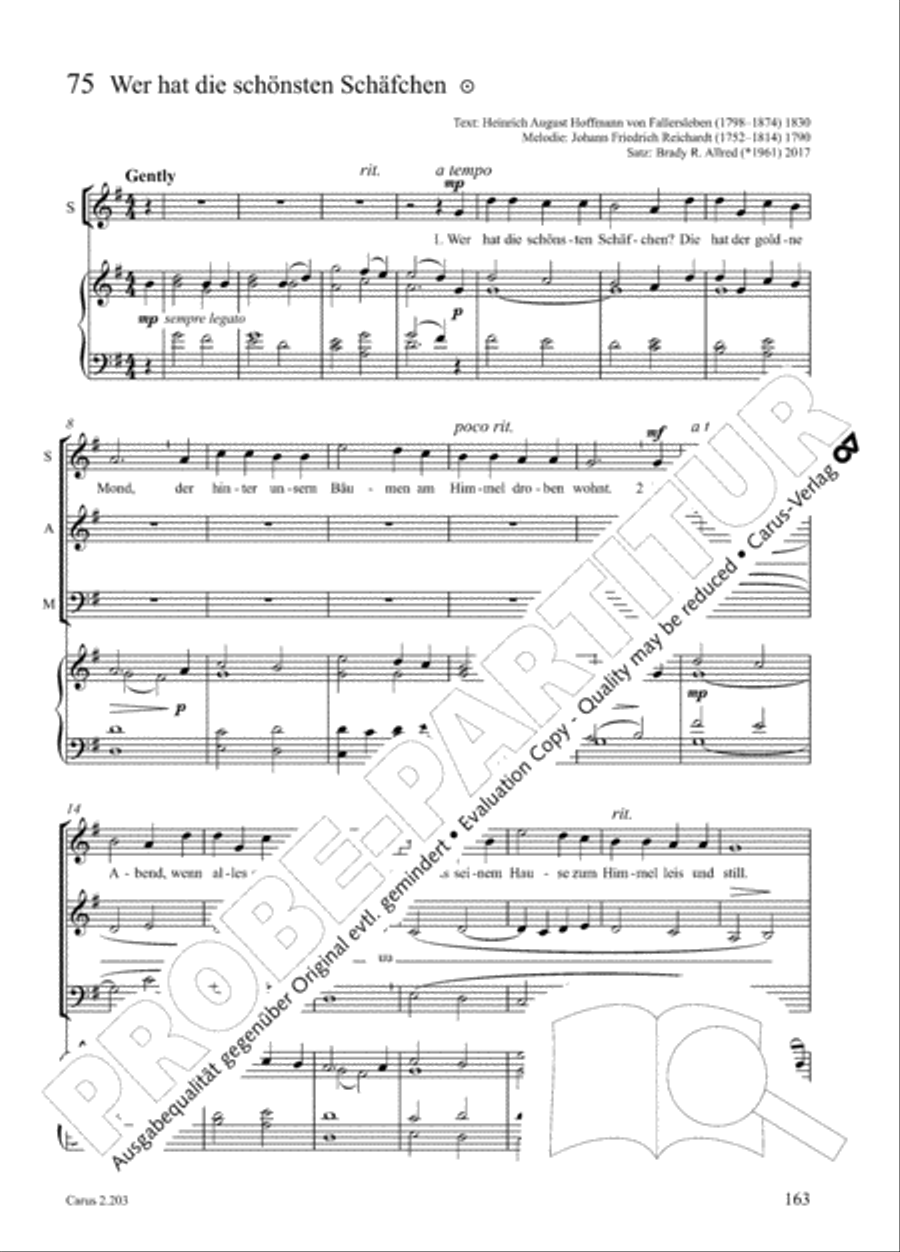 Loreley. Folk songs for choir (Loreley. Volkslieder fur Chor) Choir scores gallery preview page 166