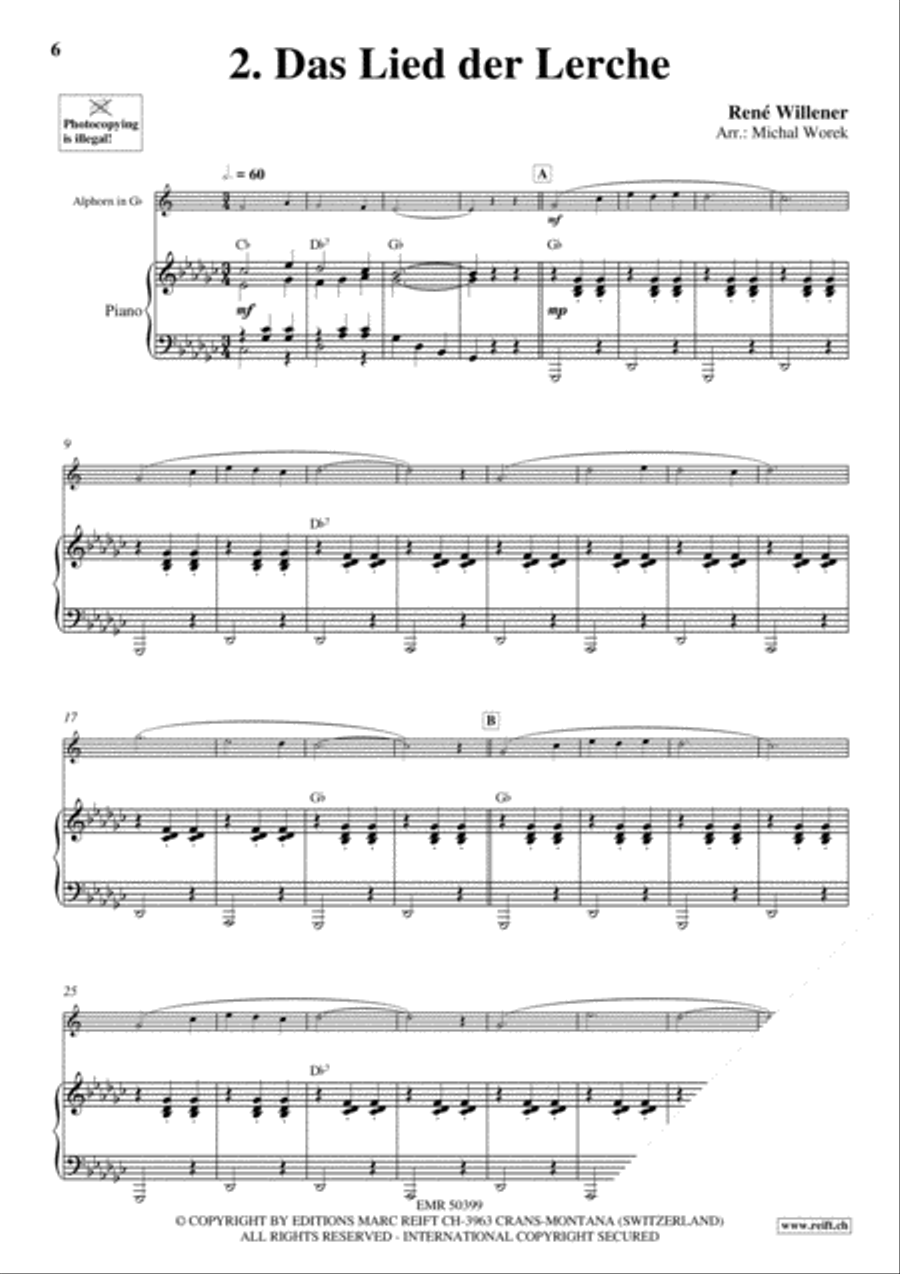 20 Alphorn Solos Volume 1 Piano Accompaniment scores gallery preview page 4