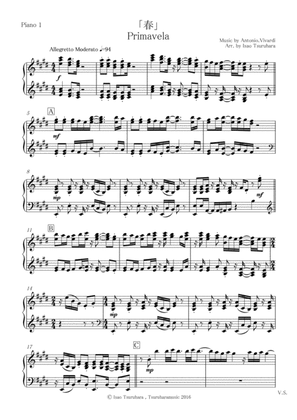 "Primavela (JAZZ)" for 2 Pianos, Score and Parts,