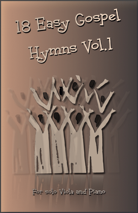 Book cover for 18 Gospel Hymns Vol.1 for Solo Viola and Piano