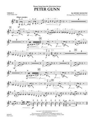 Book cover for Peter Gunn - Violin 3 (Viola Treble Clef)