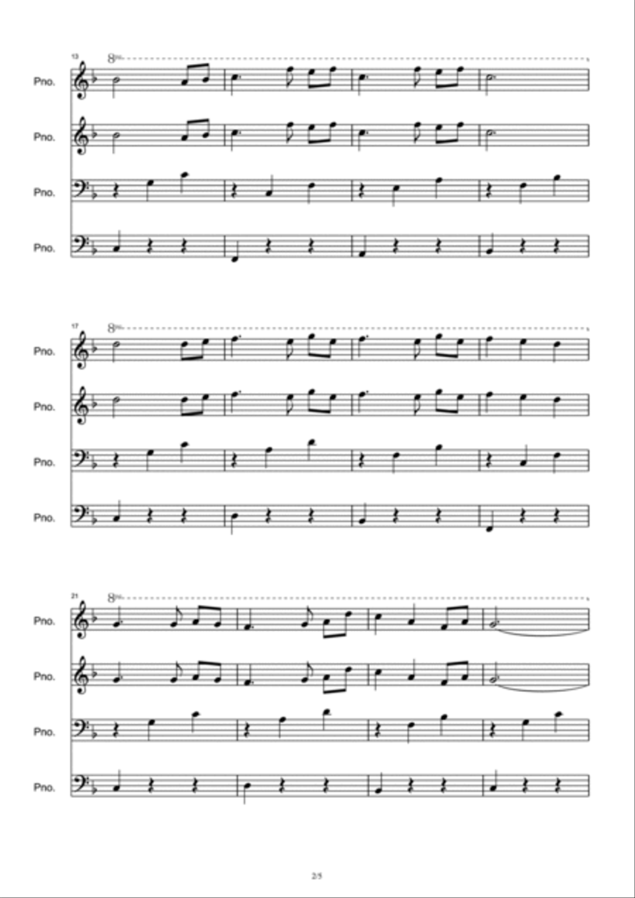 Butterfly Waltz 1 Piano, 4-Hands scores gallery preview page 2