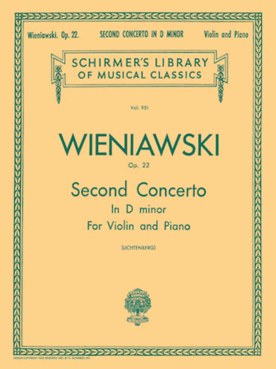 Second Concerto in D Minor, Op. 22 Orchestra scores gallery preview page 1