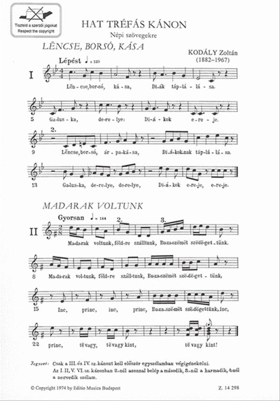 Hat Trefas Kanon A Cappella scores gallery preview page 2