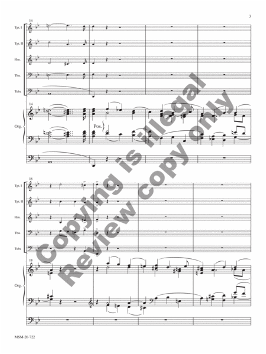 Grand Chœur for Organ and Brass Quintet Organ scores gallery preview page 14