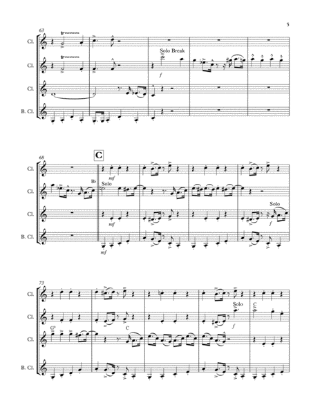 Jitterbug Jump: Clarinet Quartet image number null