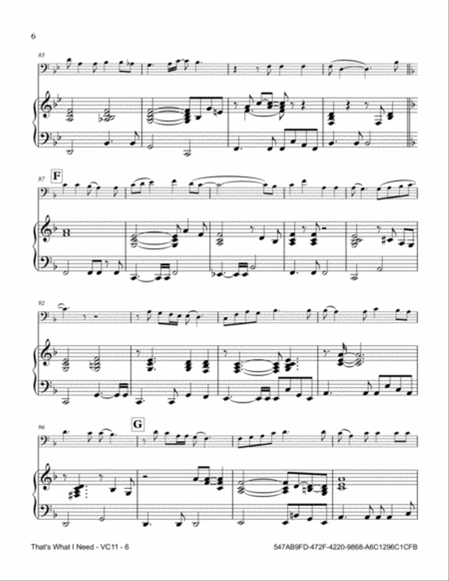 That's What I Need That's What I Need Piano scores gallery preview page 6