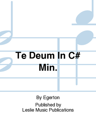 Book cover for Te Deum In C# Min.