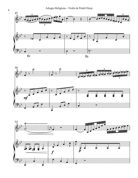 Adagio Religioso, K622, Duet for Violin & Pedal Harp image number null