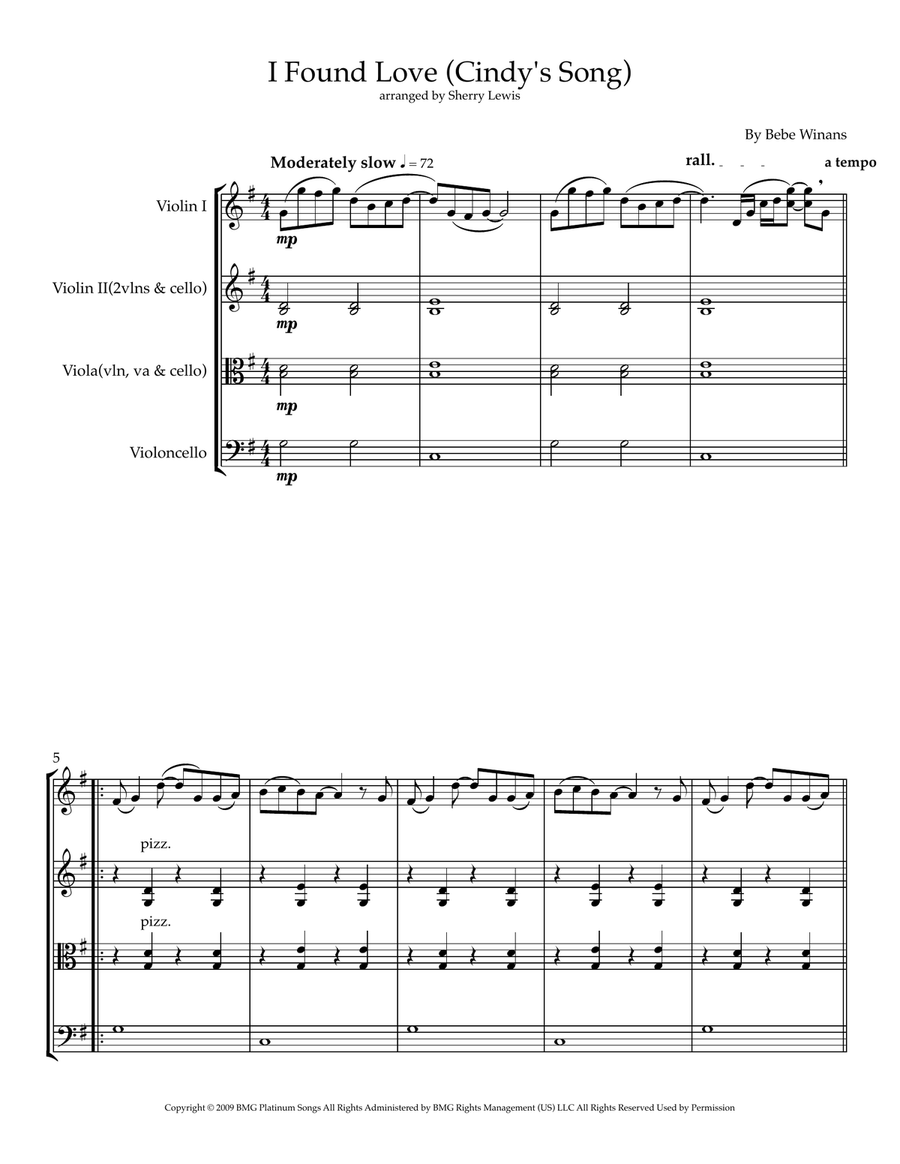 I Found Love String Trio scores gallery preview page 3