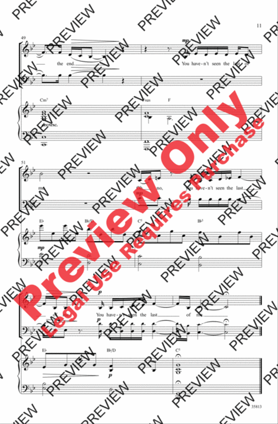 You Haven't Seen the Last of Me 3-Part scores gallery preview page 10
