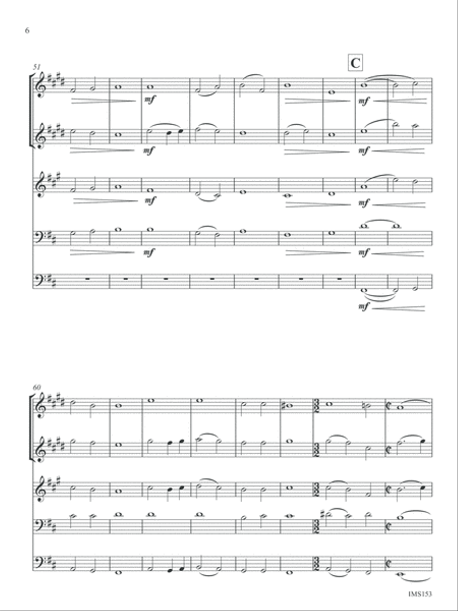 Salvation is Created Brass Quintet scores gallery preview page 6