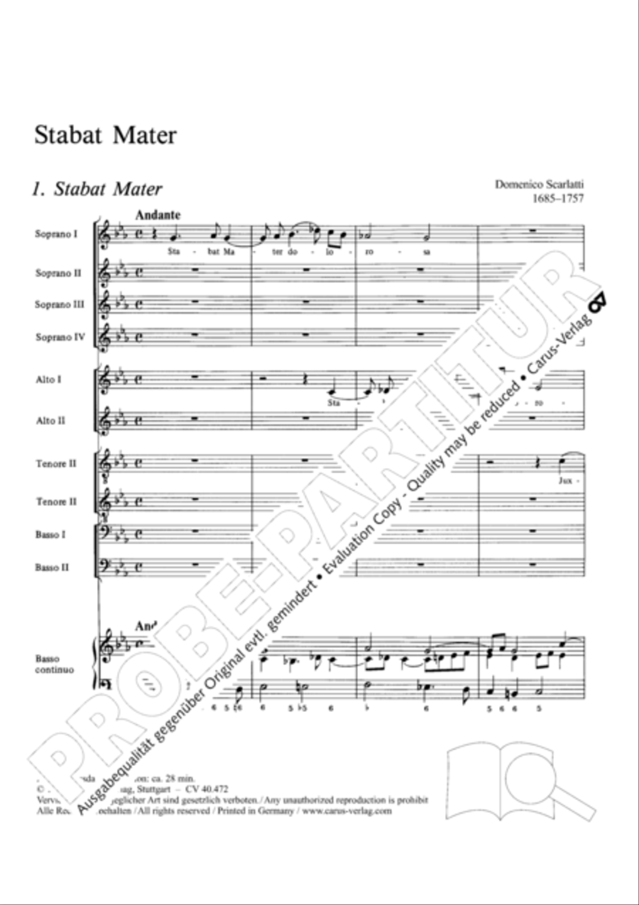 Stabat mater Choir scores gallery preview page 11