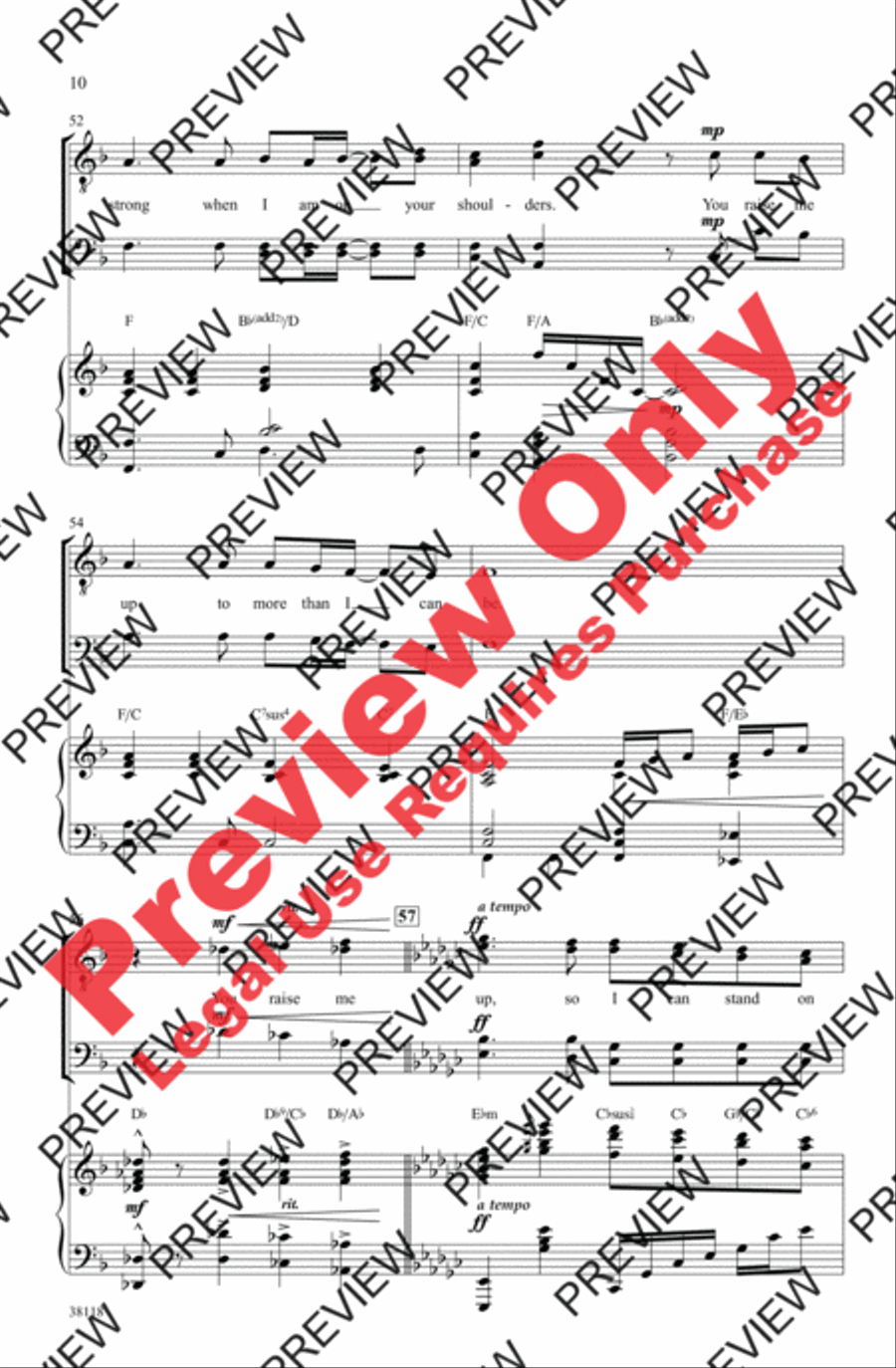 You Raise Me Up You Raise Me Up Men's Choir scores gallery preview page 10