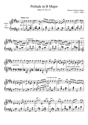 Prelude Opus 31 No. 23 in B Major