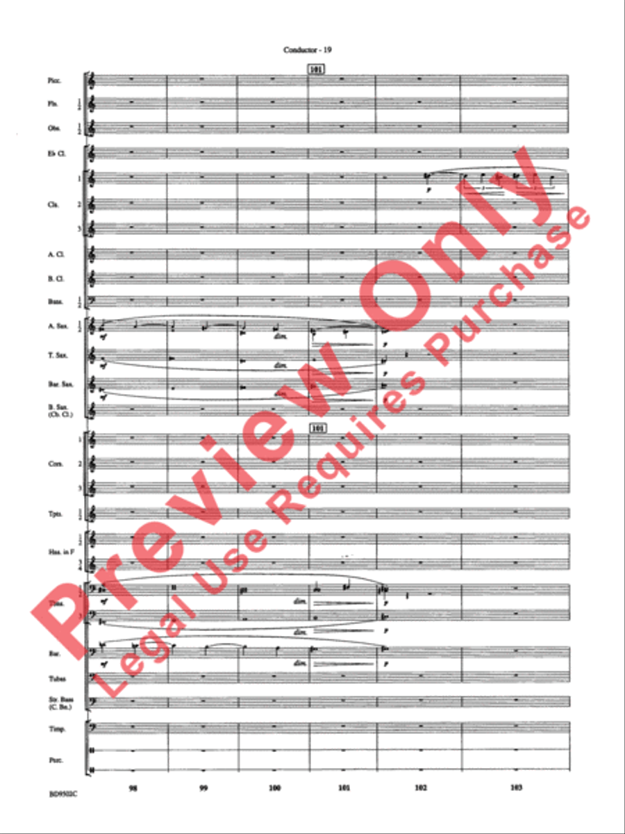 Symphony No. 3 for Band Concert Band scores gallery preview page 22