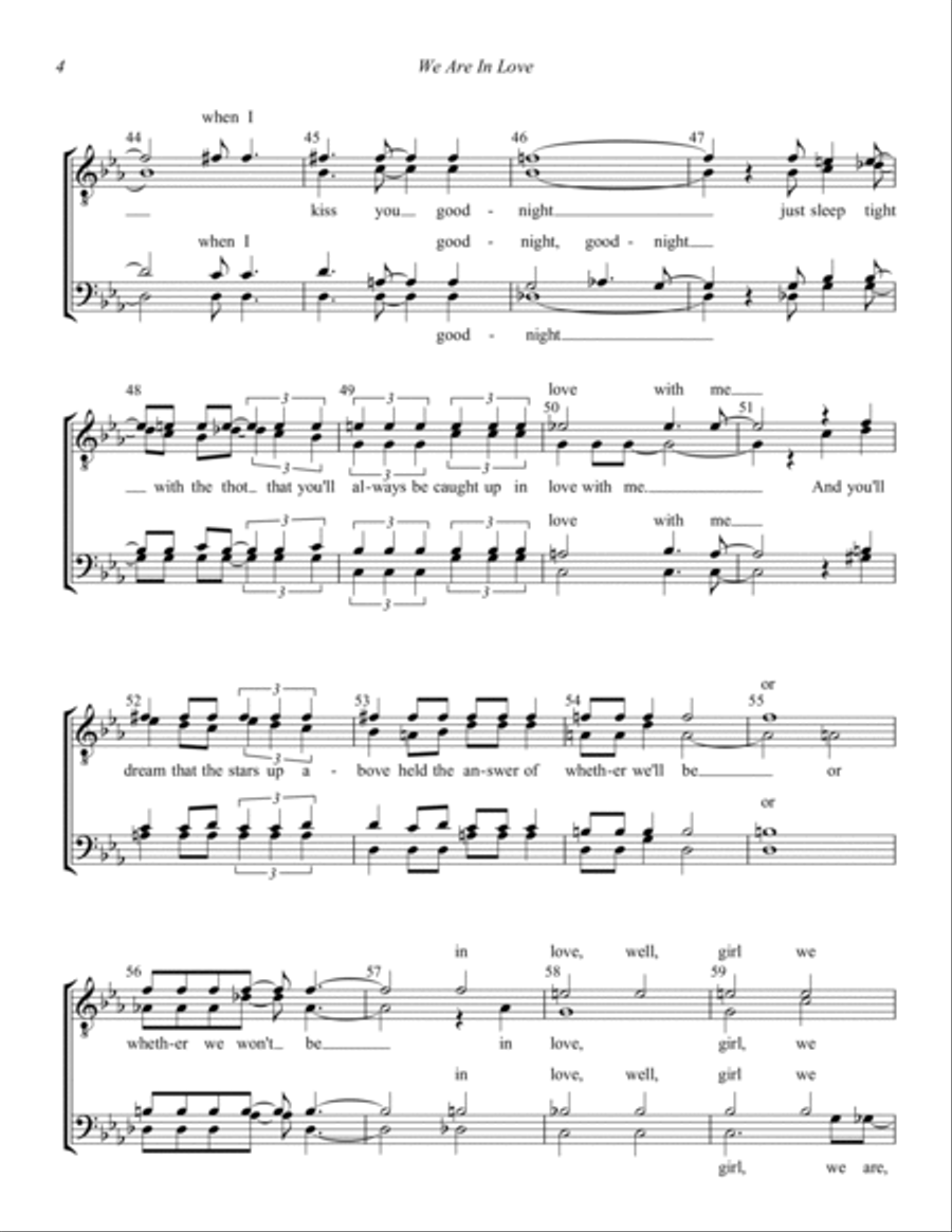 We Are In Love We Are In Love TTBB scores gallery preview page 4