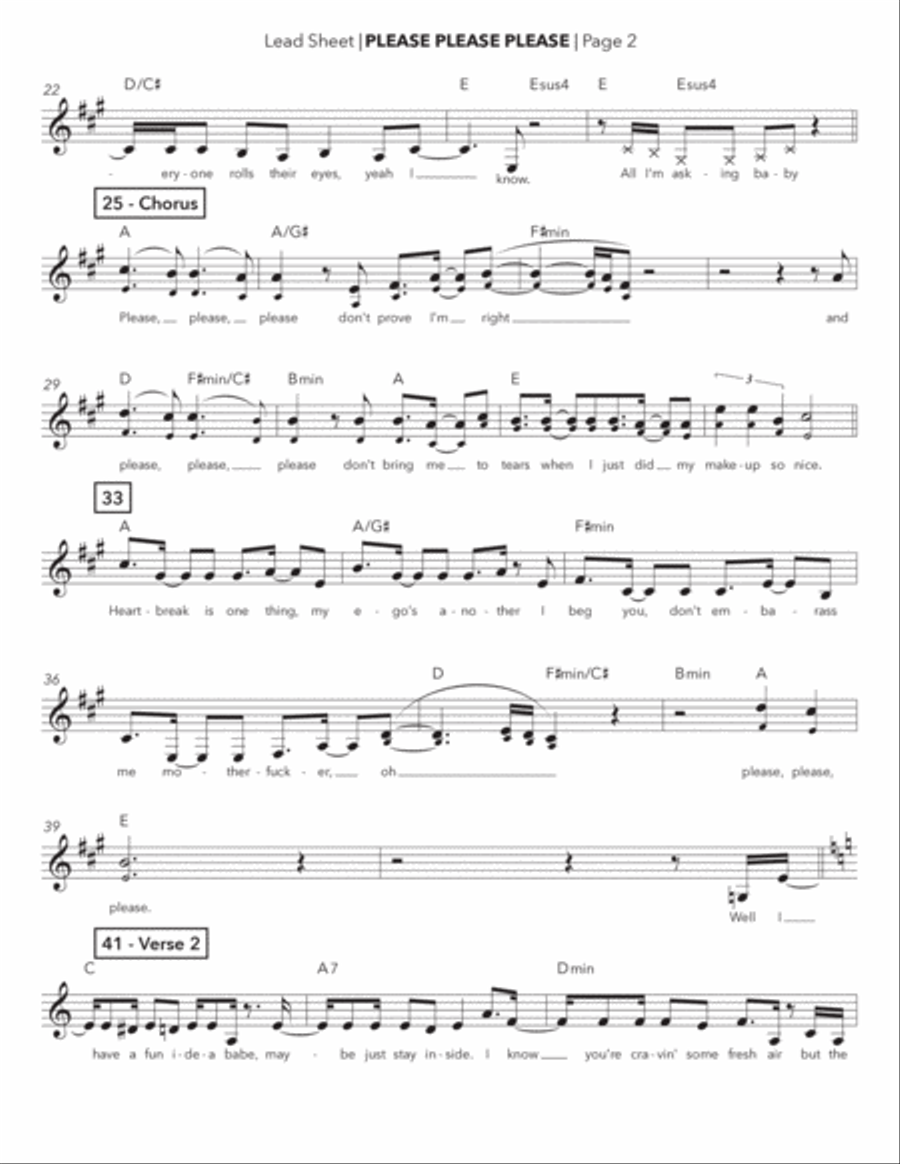 Please Please Please Piano scores gallery preview page 2