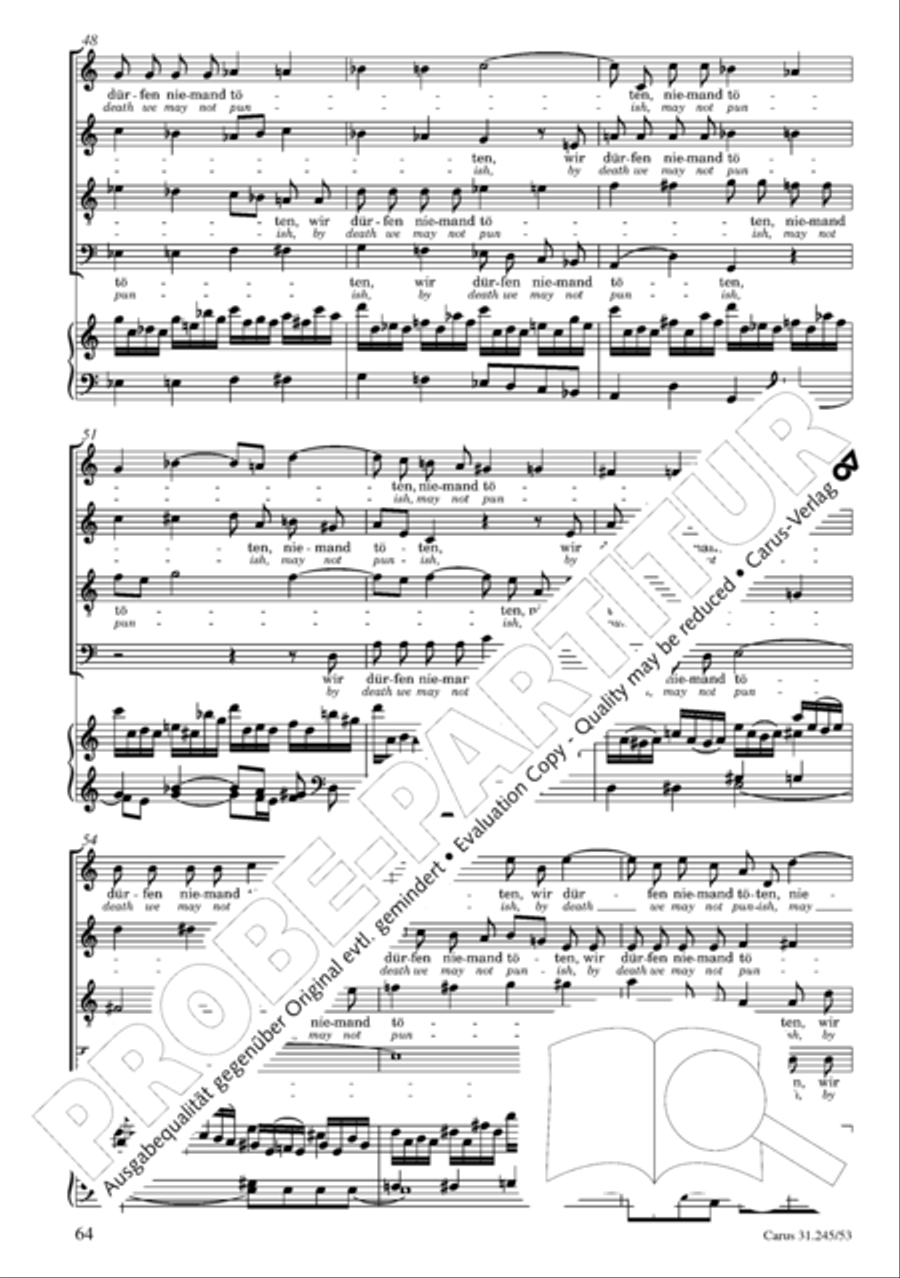 St. John Passion (Johannes-Passion) 4-Part scores gallery preview page 65