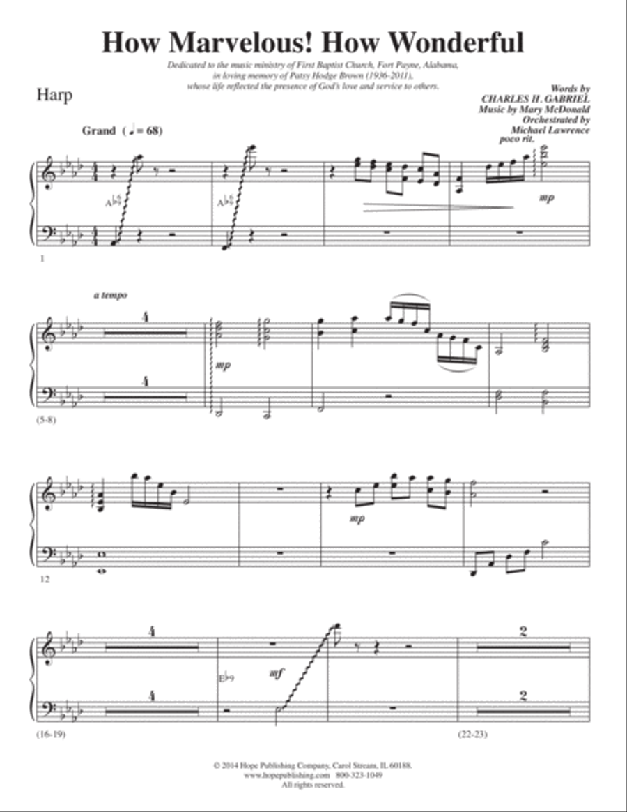How Marvelous! How Wonderful! 4-Part scores gallery preview page 48