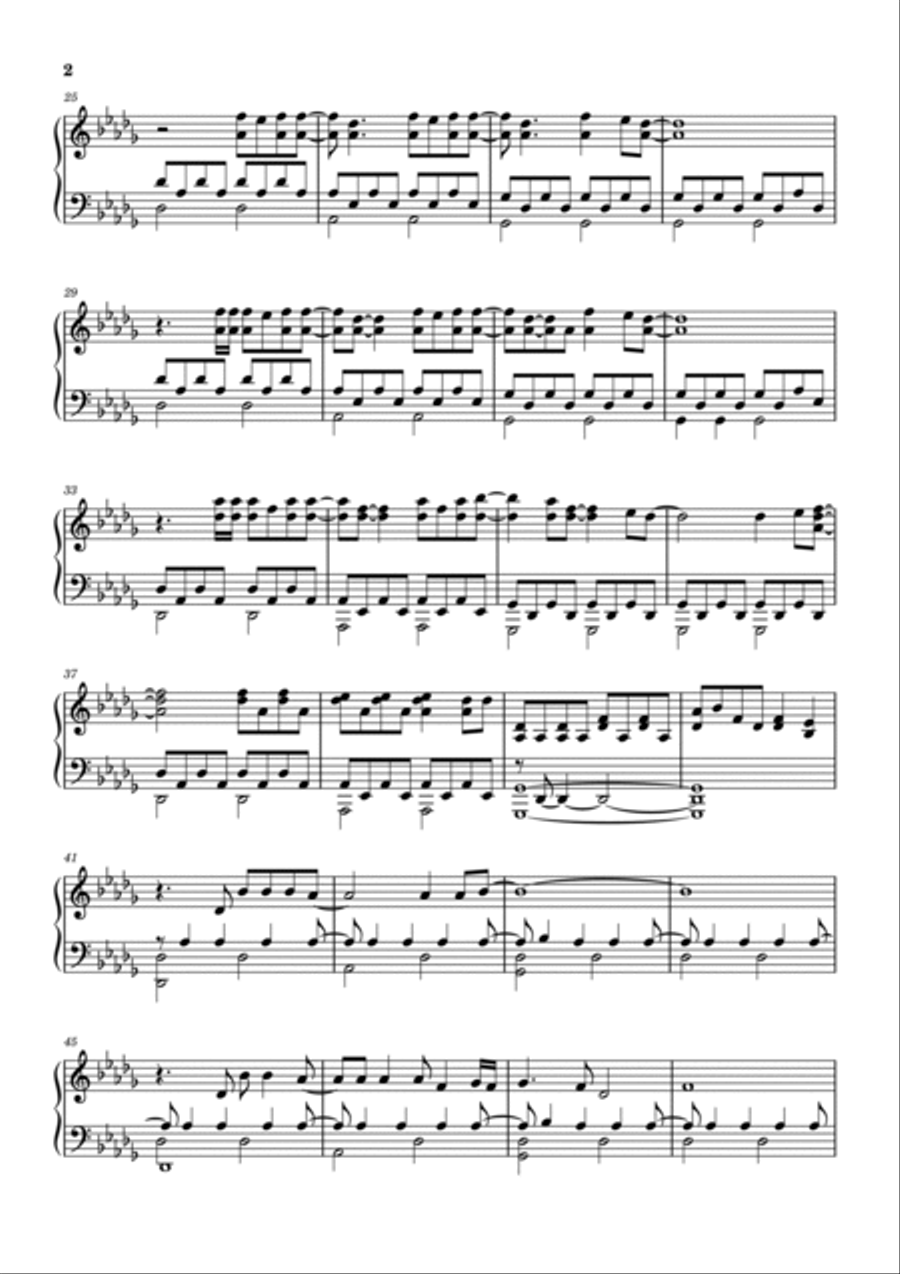 Dancing On My Own Piano Solo scores gallery preview page 2