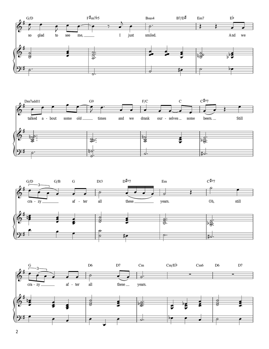 Still Crazy After All These Years Piano, Vocal, Guitar scores gallery preview page 2