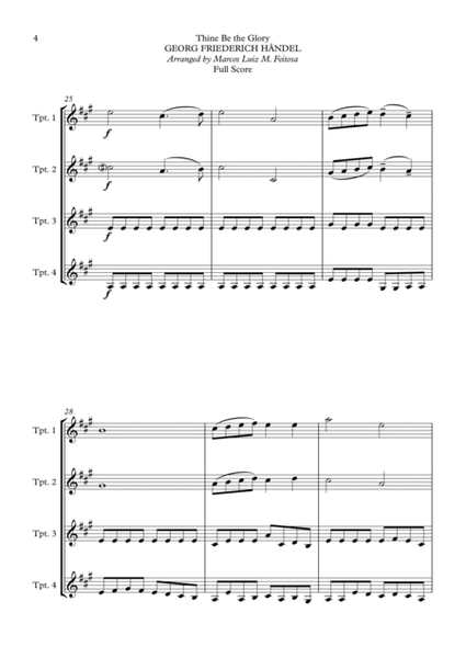 Thine Be the Glory (Maccabeus) - Trumpet Quartet image number null