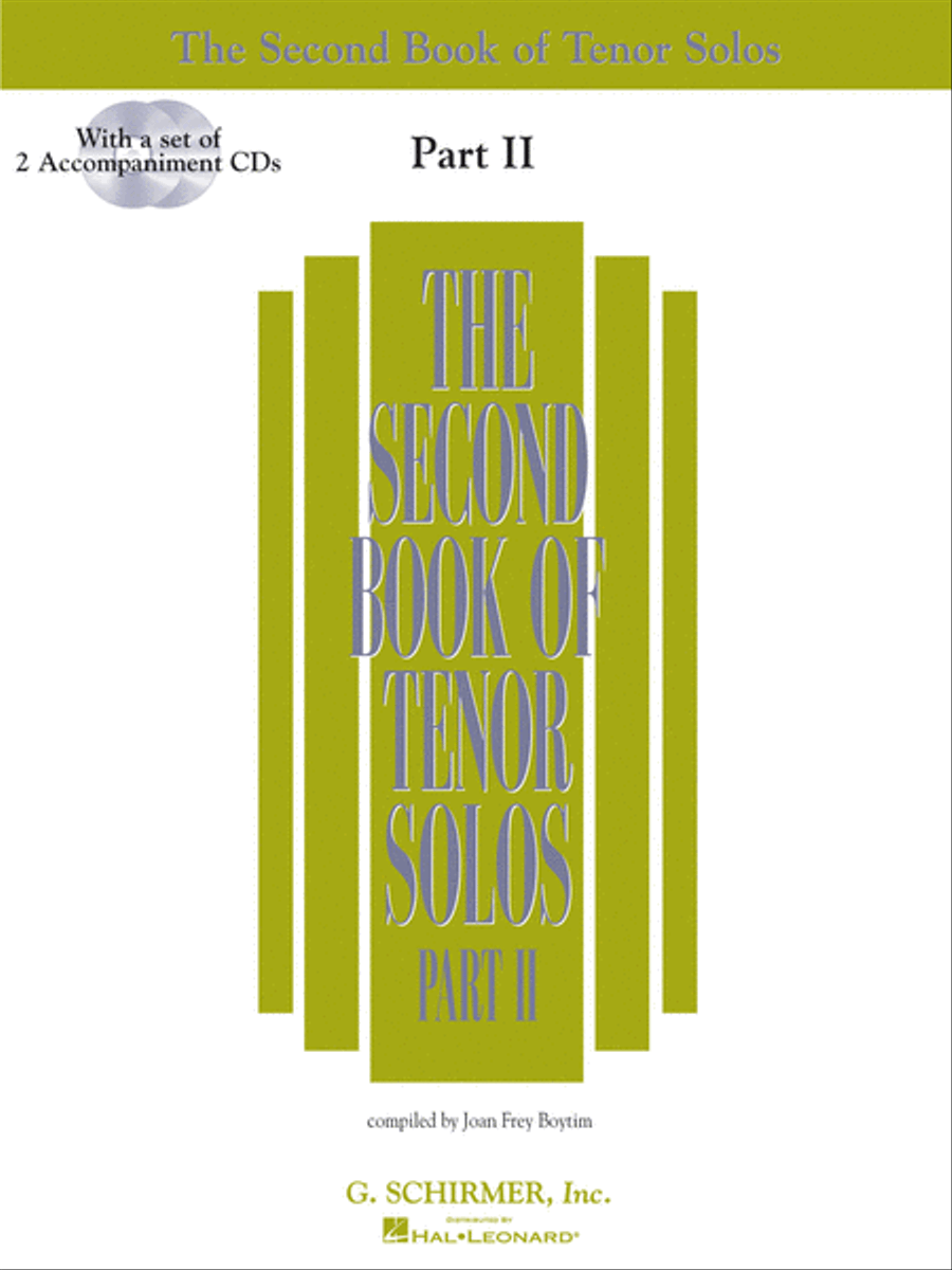 The Second Book of Tenor Solos Part II Tenor Voice scores gallery preview page 1
