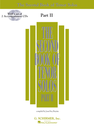 Book cover for The Second Book of Tenor Solos Part II