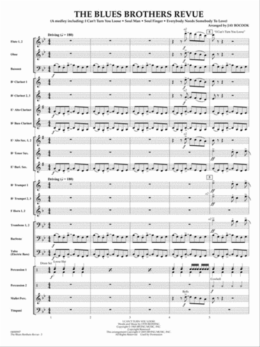 The Blues Brothers Revue Concert Band scores gallery preview page 3