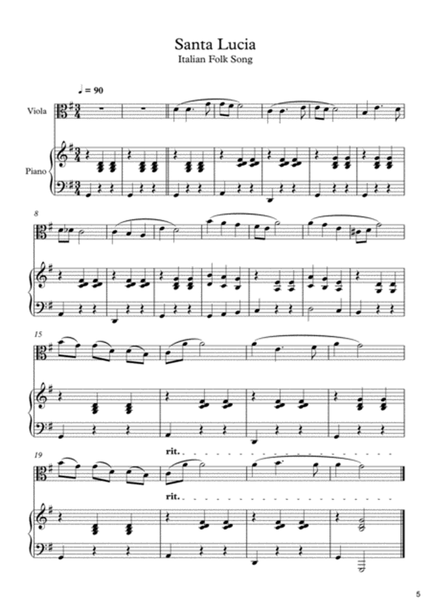 10 Easy Classical Pieces For Viola & Piano Vol. 2