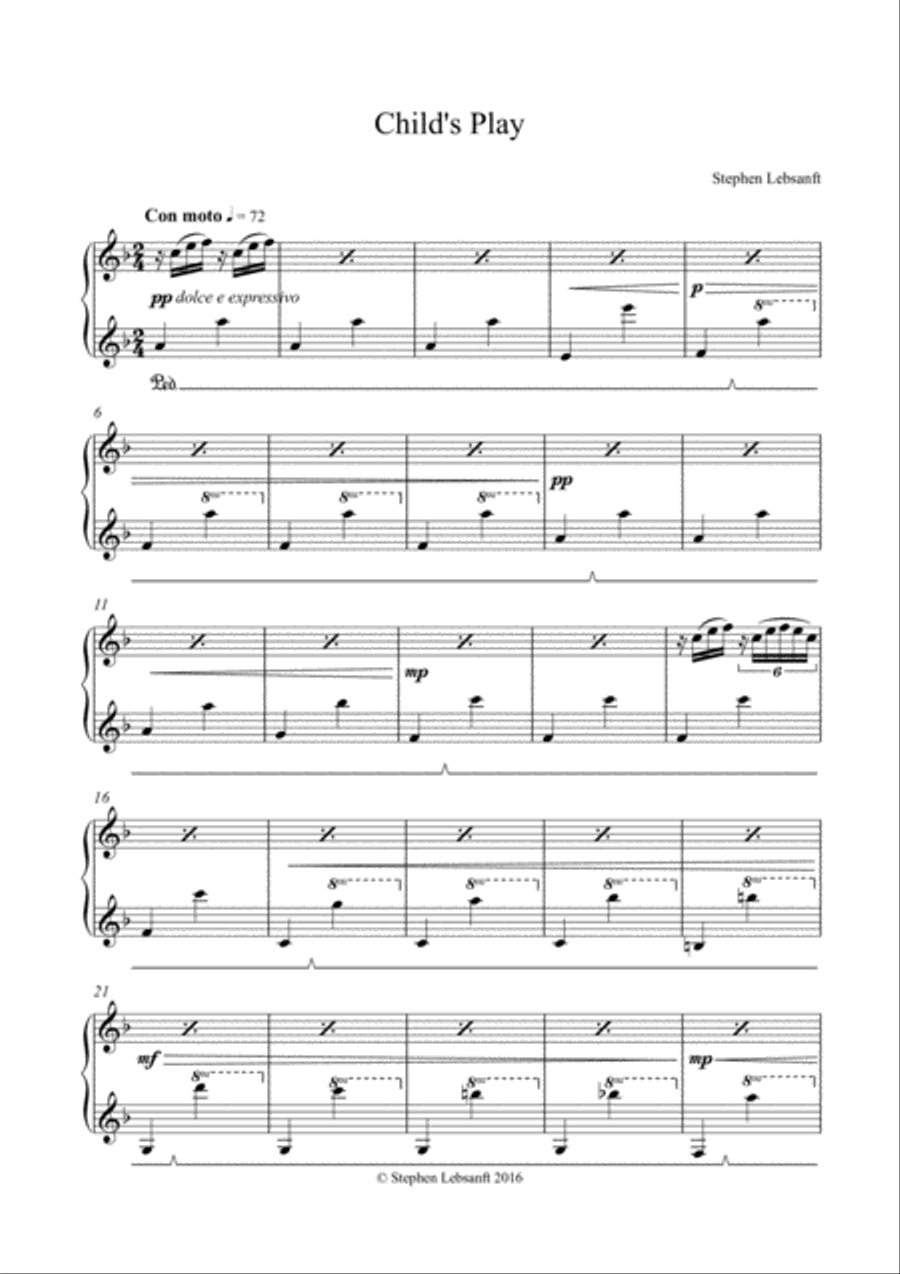 Child's Play Piano Solo scores gallery preview page 3