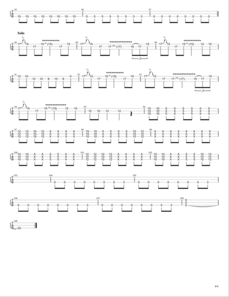 Gold On The Ceiling Guitar Solo scores gallery preview page 5