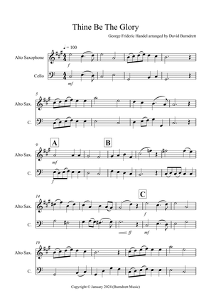 Thine Be The Glory for Alto Saxophone and Cello Duet