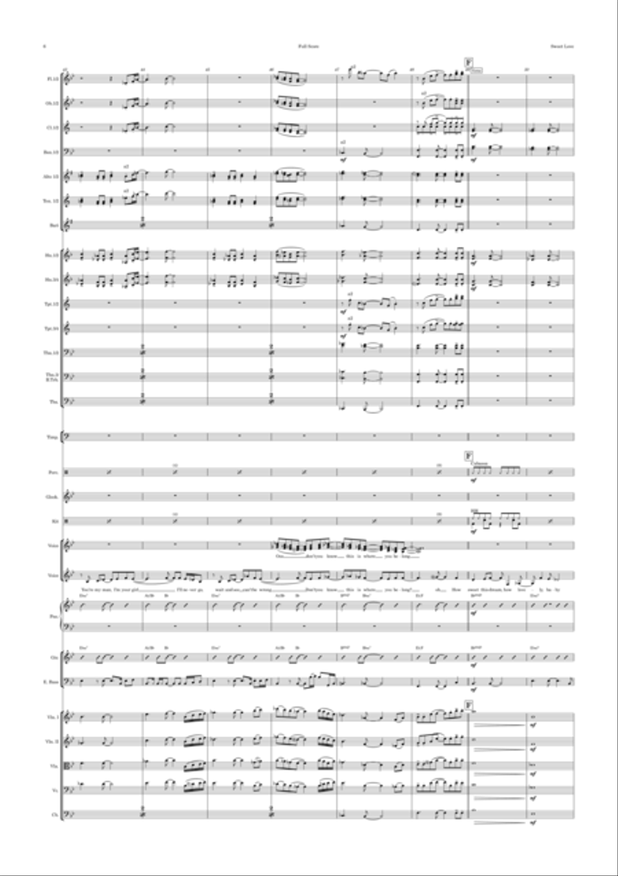 Sweet Love Full Orchestra scores gallery preview page 6