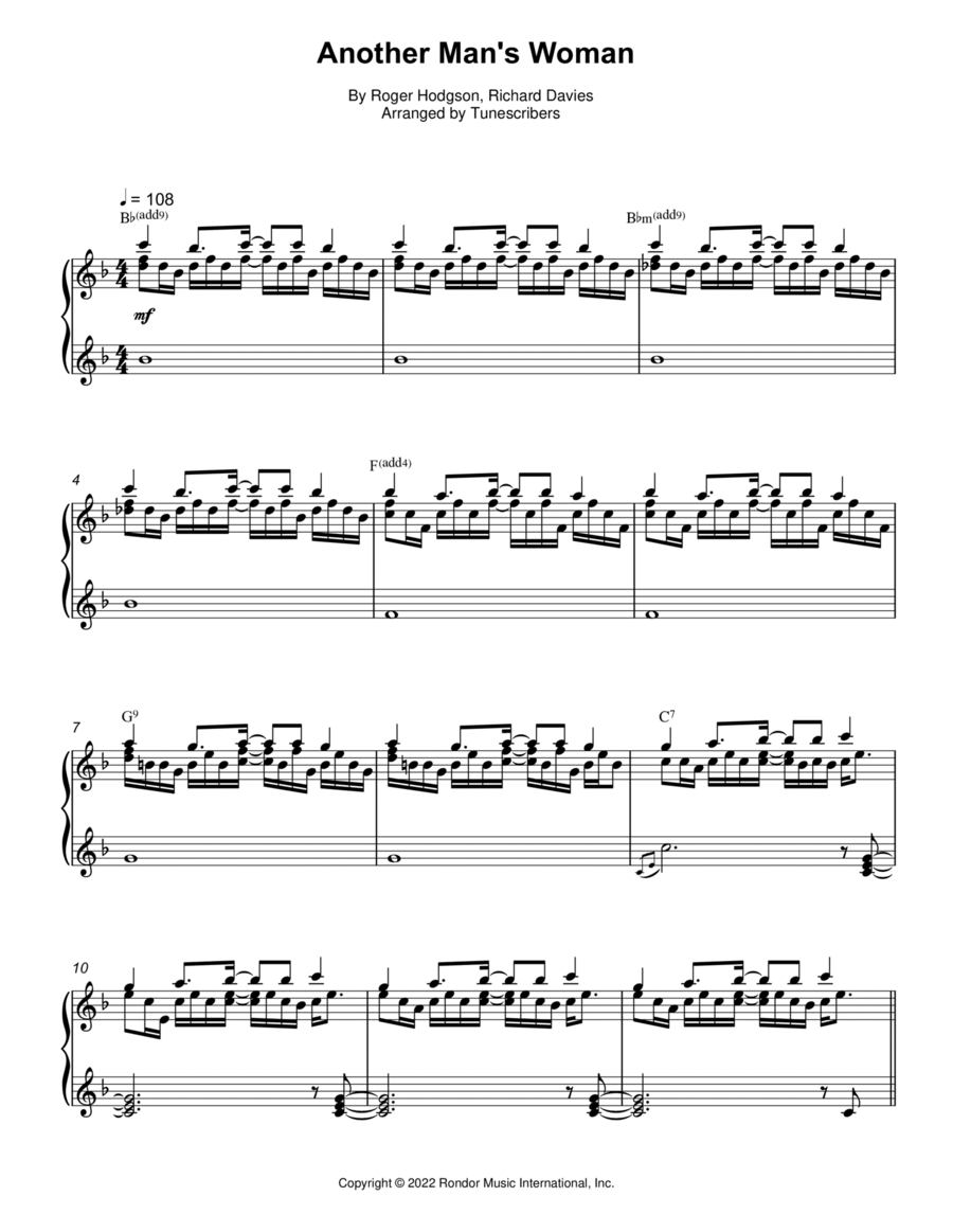 Another Man's Woman Another Man's Woman Voice scores gallery preview page 1