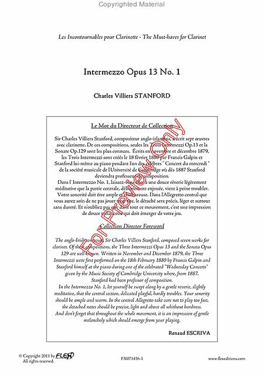 Intermezzo Opus 13 No. 1 image number null